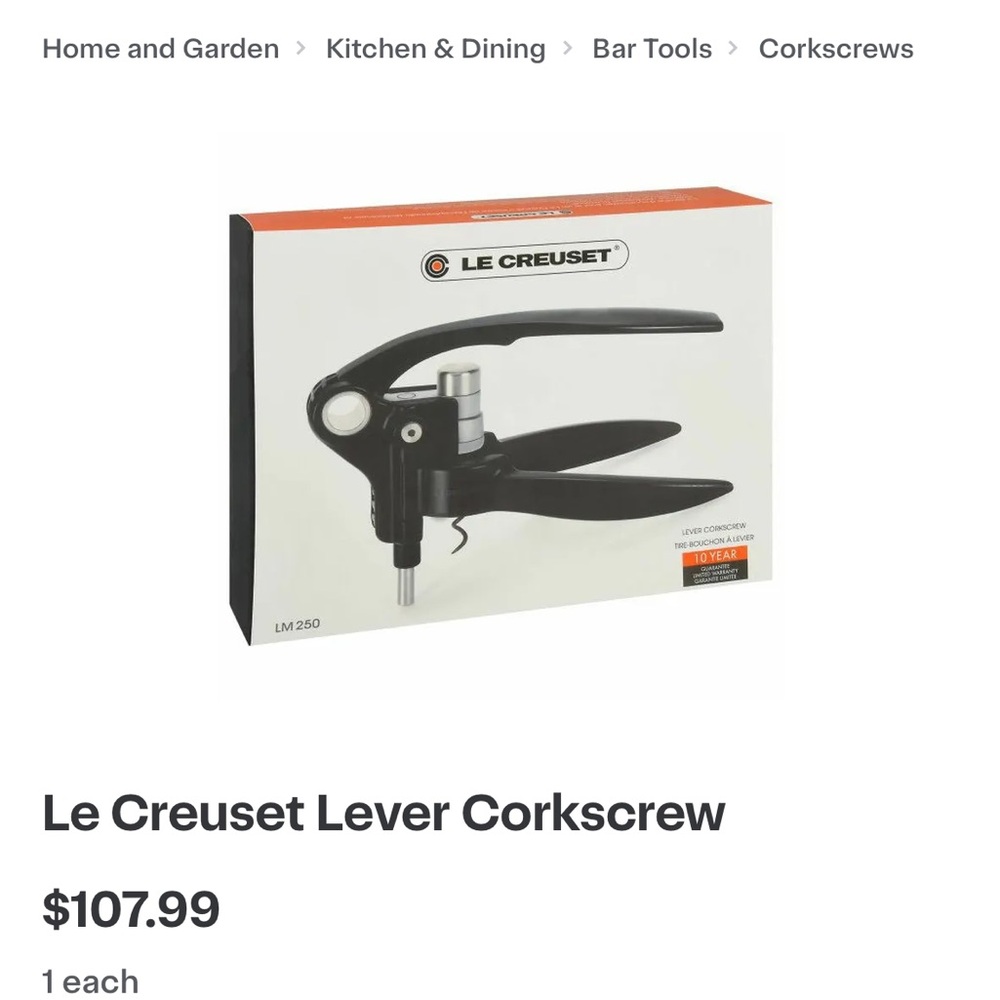 Le Creuset Lever corkscrew